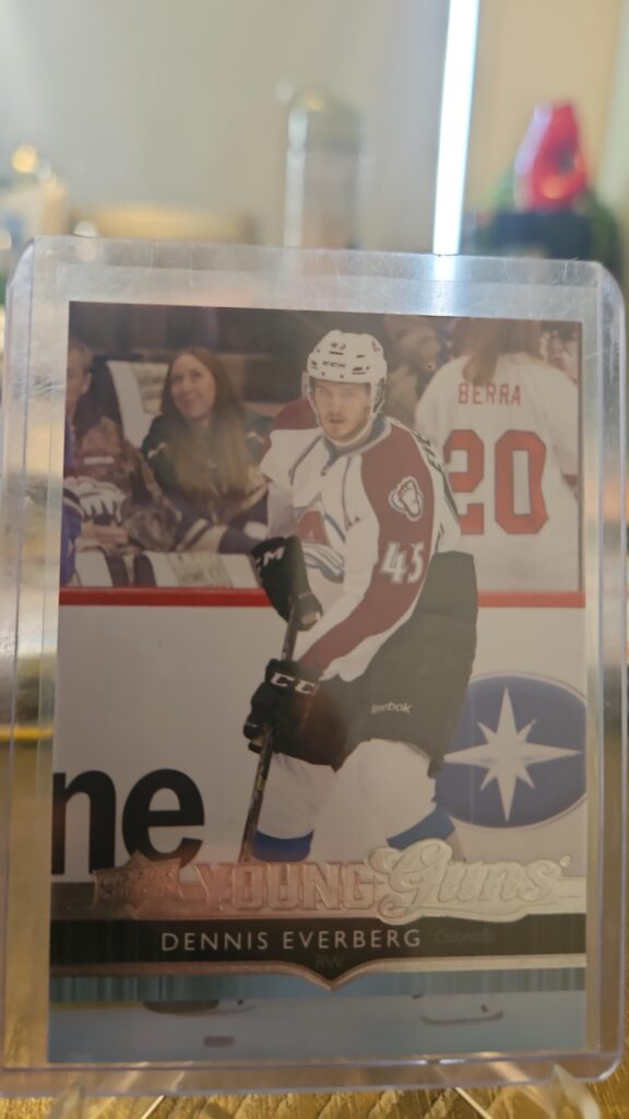 Dennis Everberg Young Guns rookie card 2014-15 Upper Deck #217 Colorado Avalanche