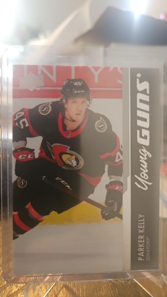 Parker Kelly, 2021-22 Upper Deck Series 1, Young Guns, Rookie Card, #240, Ottawa Senators, NHL