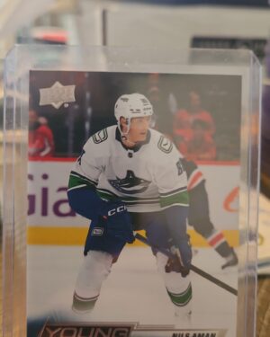 Nils Aman, 2022-23 Upper Deck Series 2, Young Guns, Rookie Card, #454, Vancouver Canucks, NHL