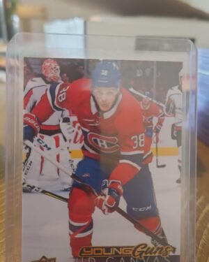 Nikita Scherbak 2017-18 Upper Deck Series 2 Young Guns Canvas #C107 rookie card, a prized collectible for Montreal Canadiens fans.