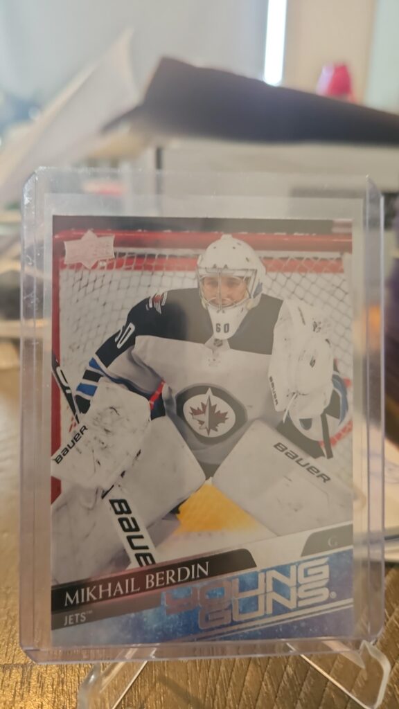 Mikhail Berdin, 2020-21 Upper Deck Series 1, Young Guns, Rookie Card, #242, Winnipeg Jets, NHL