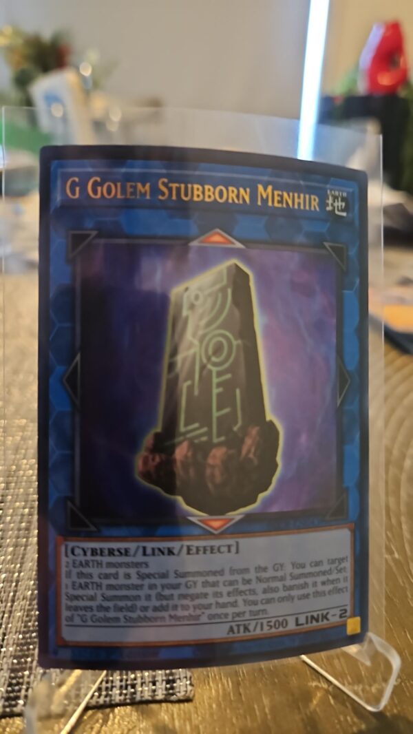 Yugioh! G Golem Stubborn Menhir - BLCR-EN043 - Ultra Rare - 1st Edition Near Min