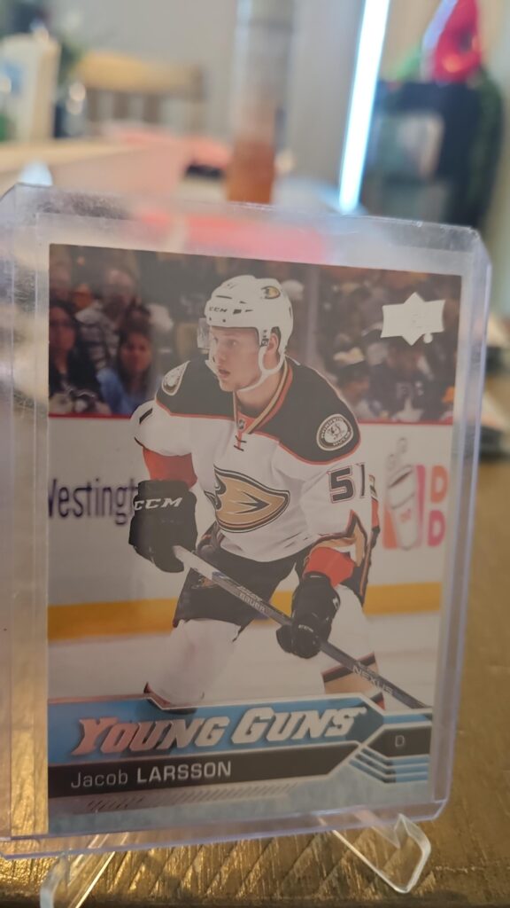 Jacob Larsson, 2016-17 Upper Deck Series 2, Young Guns, Rookie Card, #495, Anaheim Ducks, NHL