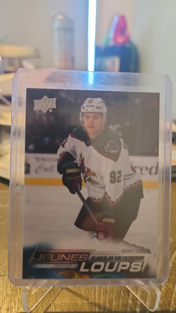 Vladislav Kolyachonok, 2022-23 Upper Deck Series 2, Young Guns, French Rookie Card, Arizona Coyotes, NHL