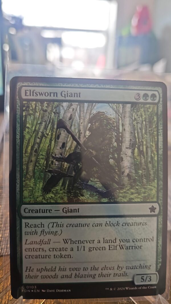 MTG Magic the Gathering Elfsworn Giant (103/789) Foundations LP holo