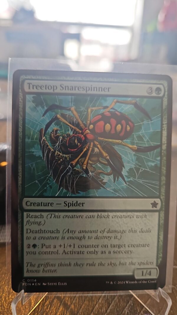 MTG Magic the Gathering Treetop Snarespinner (114/789) Foundations LP FOIL