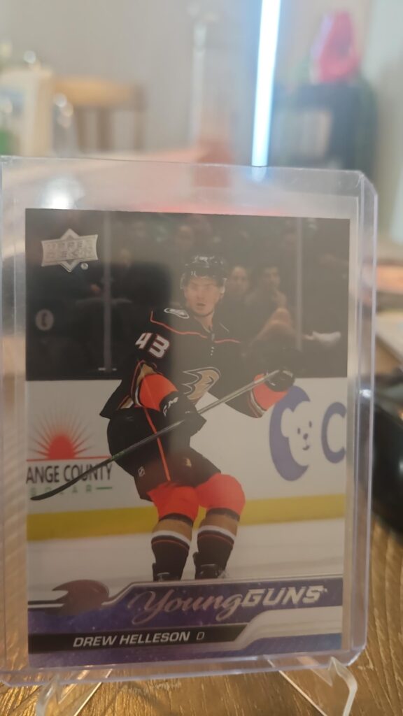 Drew Helleson Young Guns rookie card from 2023-24 Upper Deck Series 1