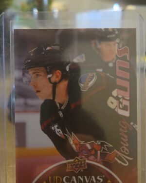 Lane Pederson 2021-22 Upper Deck Series 2 Young Guns Canvas #C99 rookie card, a prized collectible for Vancouver Canucks fans.