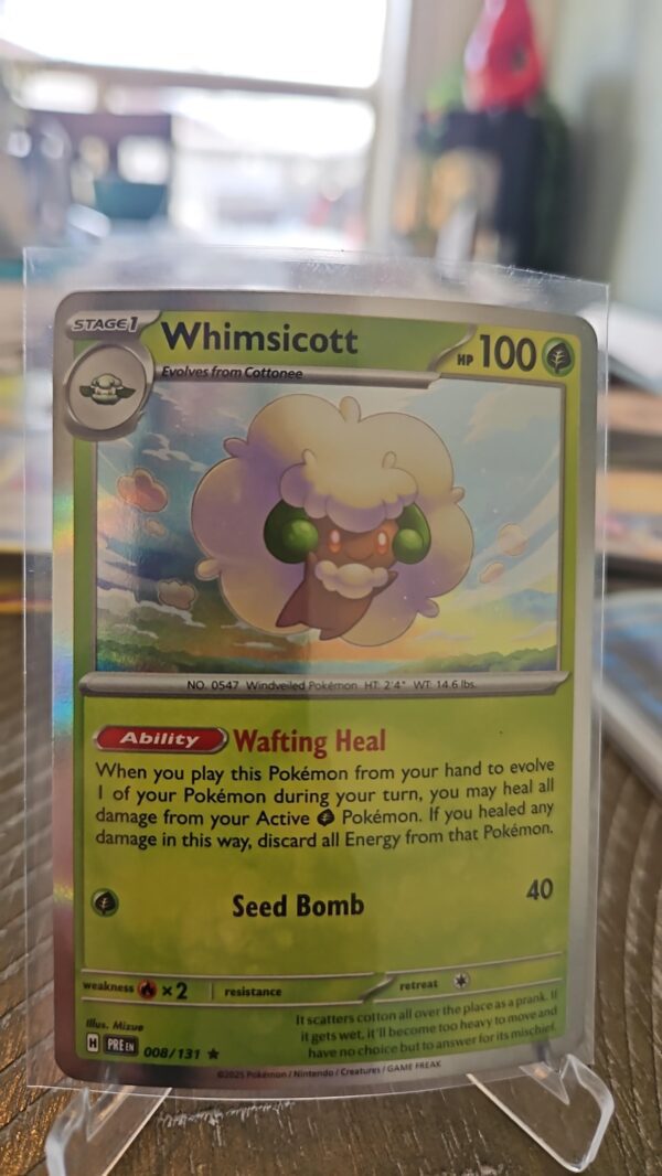 Whimsicott - 008/131 - Pokemon Prismatic Evolutions - Holo - NM