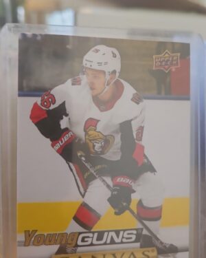 Erik Brannstrom 2019-20 Upper Deck Young Guns Canvas #C106 rookie card, a prized collectible for Vegas Golden Knights fans.