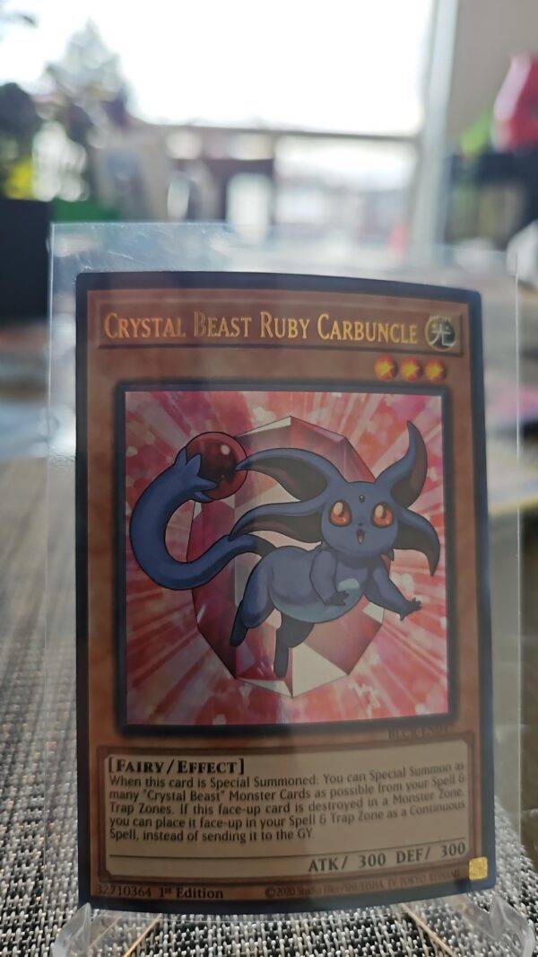 Yugioh Crystal Beast Ruby Carbuncle BLCR-EN047 Ultra Rare 1st Ed NM