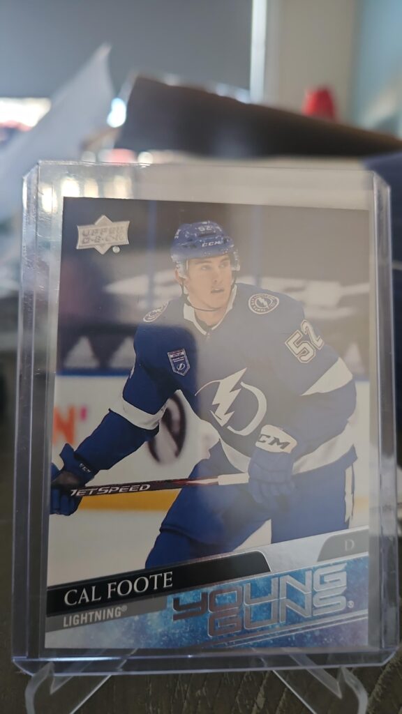 Cal Foote, 2020-21 Upper Deck Series 2, Young Guns, Rookie Card, #476, Tampa Bay Lightning, NHL