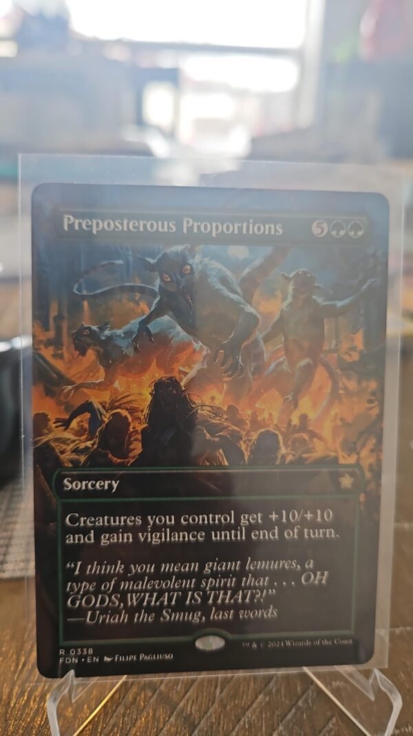 Preposterous Proportions FDN Foundations MTG 338 RARE BORDERLESS M/NM