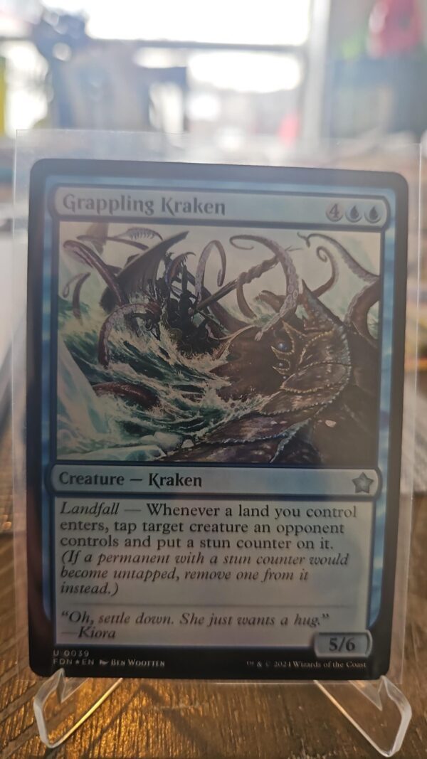 MTG Magic the Gathering Grappling Kraken (39/789) Foundations