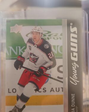 Joshua Dunne, 2021-22 Upper Deck Series 2, Young Guns, Rookie Card, #218, Columbus Blue Jackets, NHL