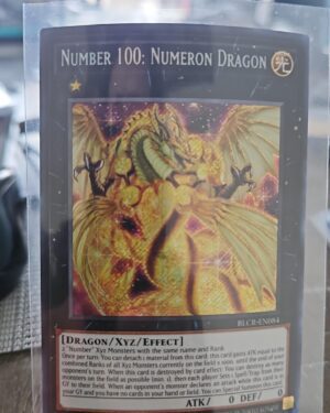 Yugioh Number 100: Numeron Dragon BLCR-EN084 Secret Rare 1st Edition Near Mint