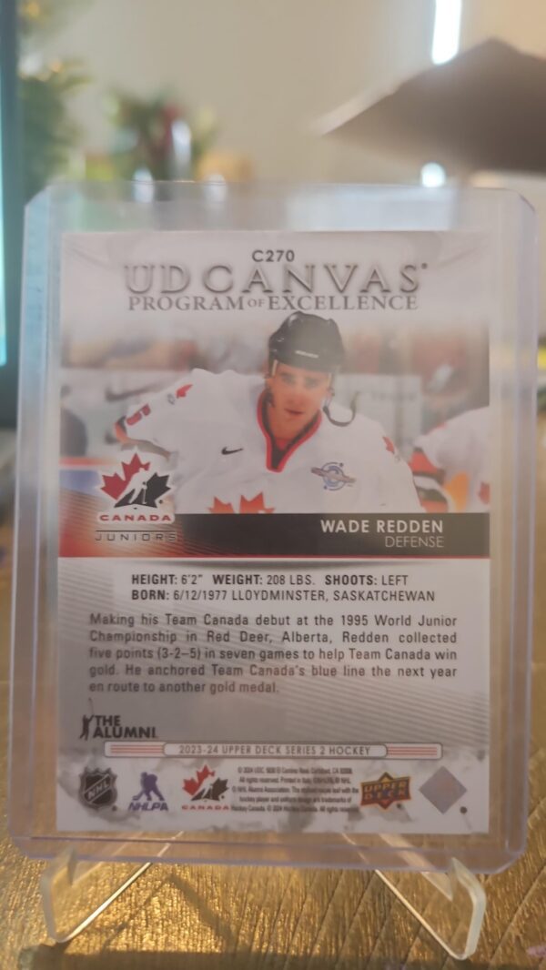 2023-24 Upper Deck UD Canvas Program Of Excellence Wade Redden Canada #C270 - Image 2