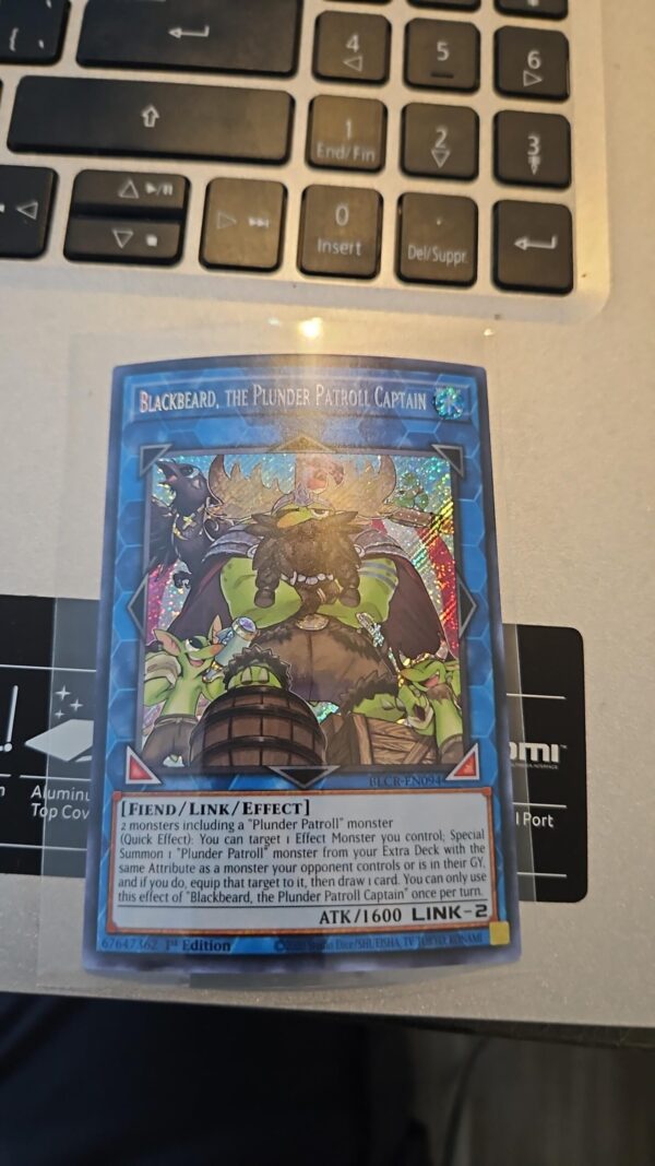 Blackbeard the Plunder Patroll Captain BLCR-EN094 Secret Rare 1st Edition Yugioh
