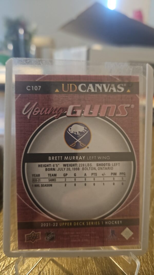 Brett Murray 2021-22 Upper Deck Hockey Young Guns Canvas #C107 - Image 2