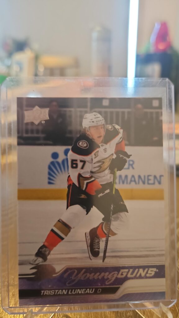 Tristan Luneau, 2023-24 Upper Deck Series 2, Young Guns, Rookie Card, #480, Anaheim Ducks, NHL
