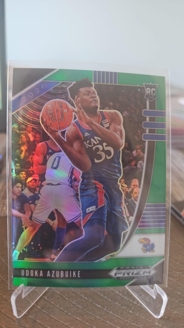 Udoka Azubuike 2020/21 Prizm Draft Picks #71 Green Refractor Rookie Utah Jazz RC