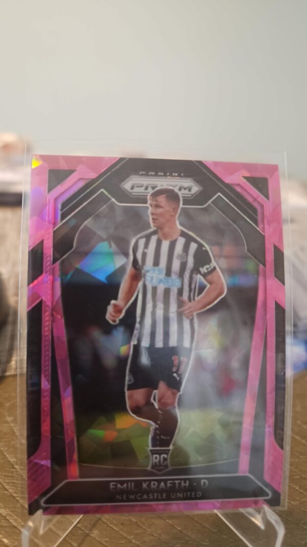 2020-21 Panini Prizm Premier League Retail Pink Ice Emil Krafth #233 Rookie RC