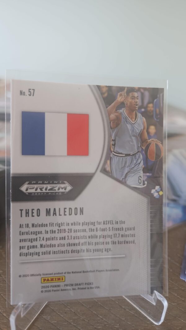 Theo Maledon - 2020-21 Panini Prizm Draft Picks - Base Rookie Card RC - #57 - Image 2