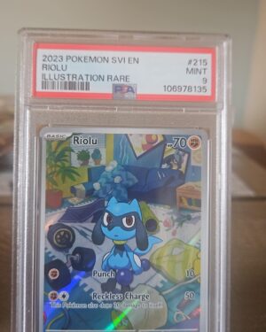 2023 Pokémon Scarlet & Violet Riolu Illustration Rare #215/198 PSA 9 English TCG Card