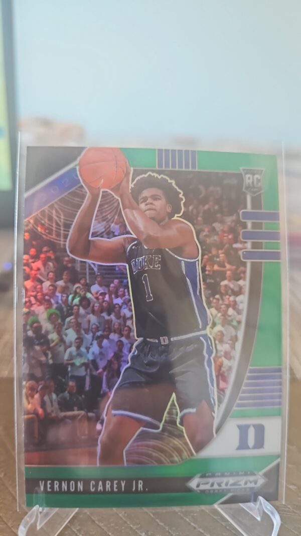 2020-21 Panini Prizm Draft Picks Vernon Carey Jr. Green Prizm Rookie #27 RC