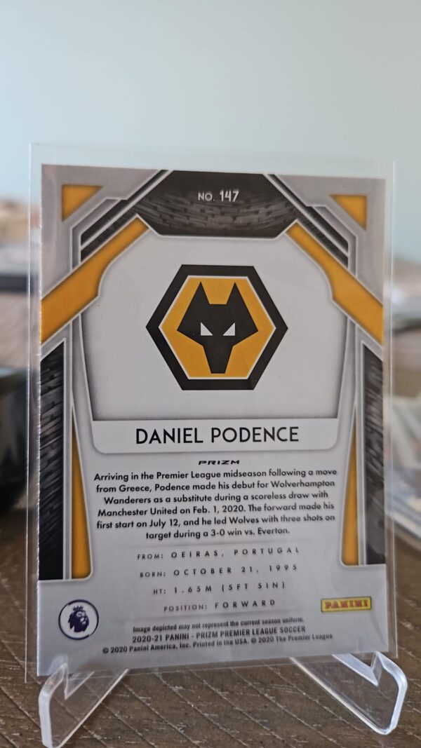 2020 Panini Prizm Premier League Retail Pink Ice Daniel Podence #147 Rookie RC - Image 2