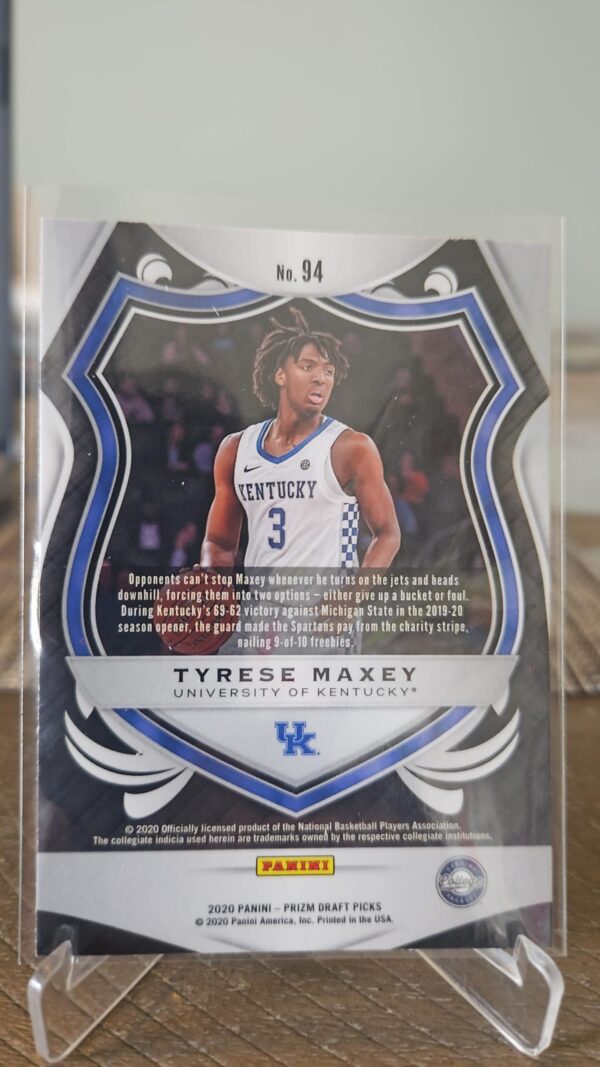 20-21 Panini Prizm Draft Picks Crusade Rookie Tyrese Maxey #94 - Image 2