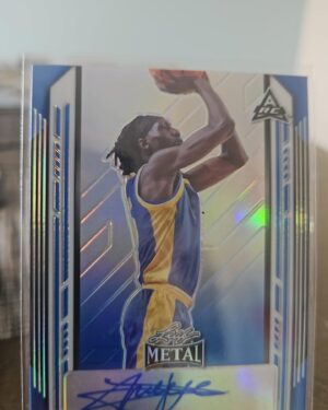 Mouhamed Gueye 2022 Leaf Metal Blue Rookie Auto BA-MG1 Cougars Hawks /50 RC