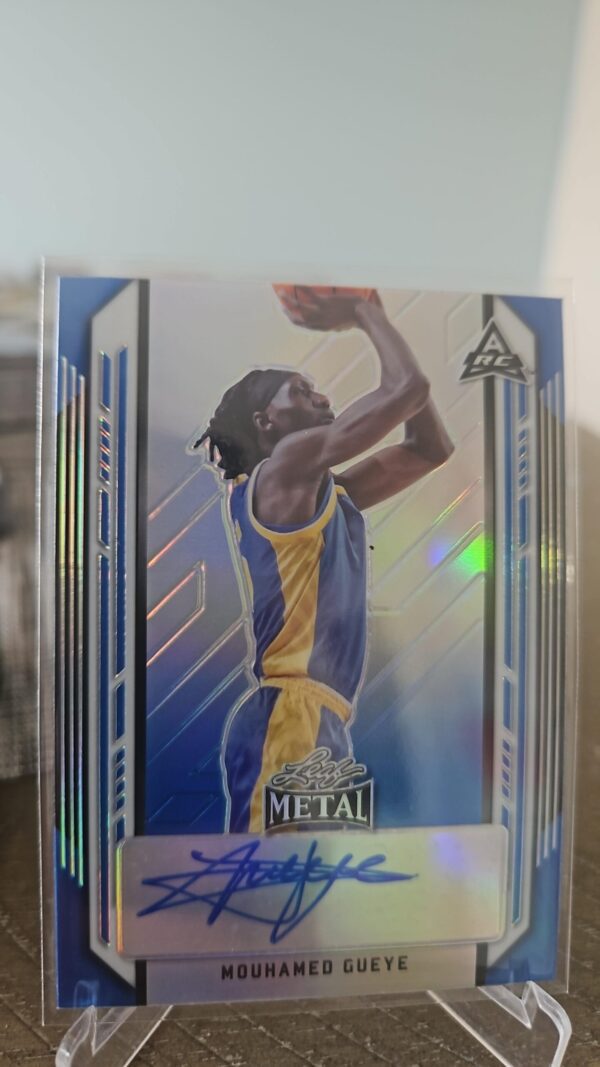 Mouhamed Gueye 2022 Leaf Metal Blue Rookie Auto BA-MG1 Cougars Hawks /50 RC
