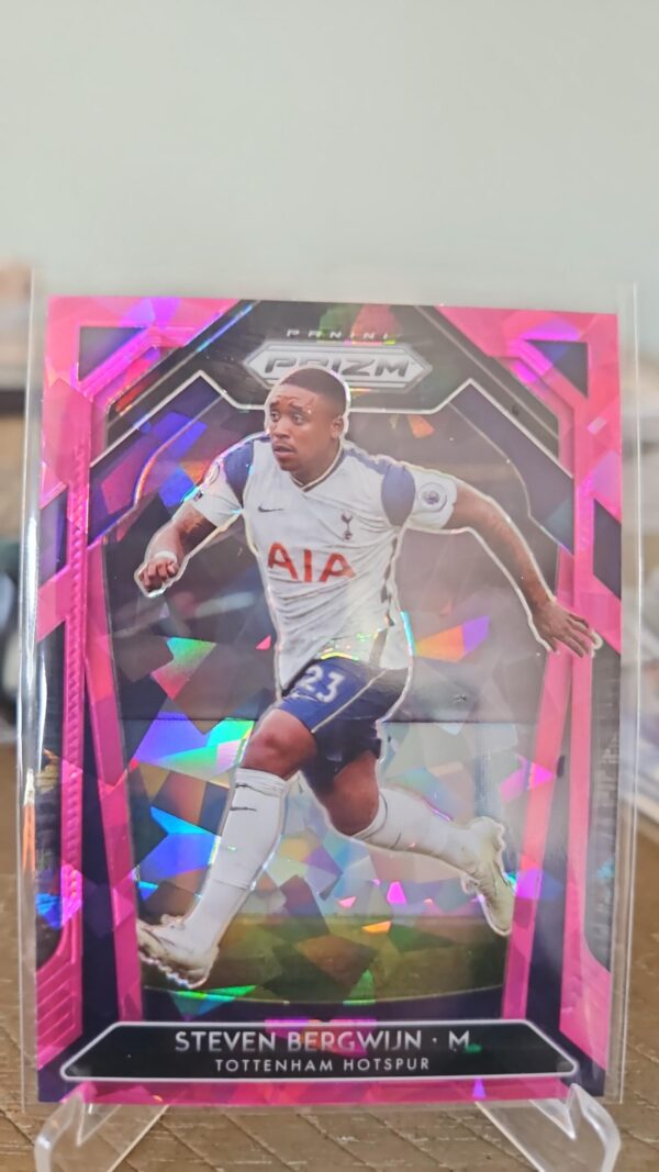 2020-21 Panini Prizm Premier League Retail Pink Ice Prizm Steven Bergwijn #163