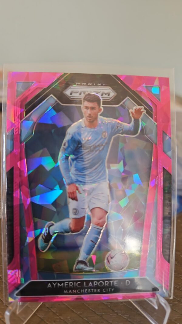 2020-21 Panini Prizm Premier League Retail Pink Ice Prizm Aymeric Laporte #94