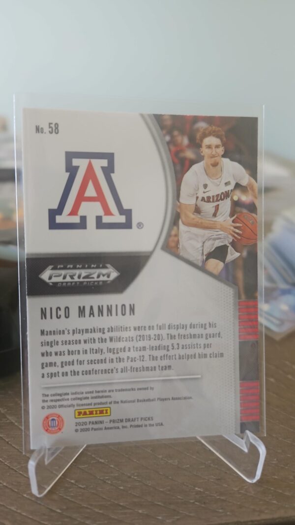 NICO MANNION 58 PANINI PRIZM DRAFT PICKS ROOKIE RC 2020-21 - Image 2