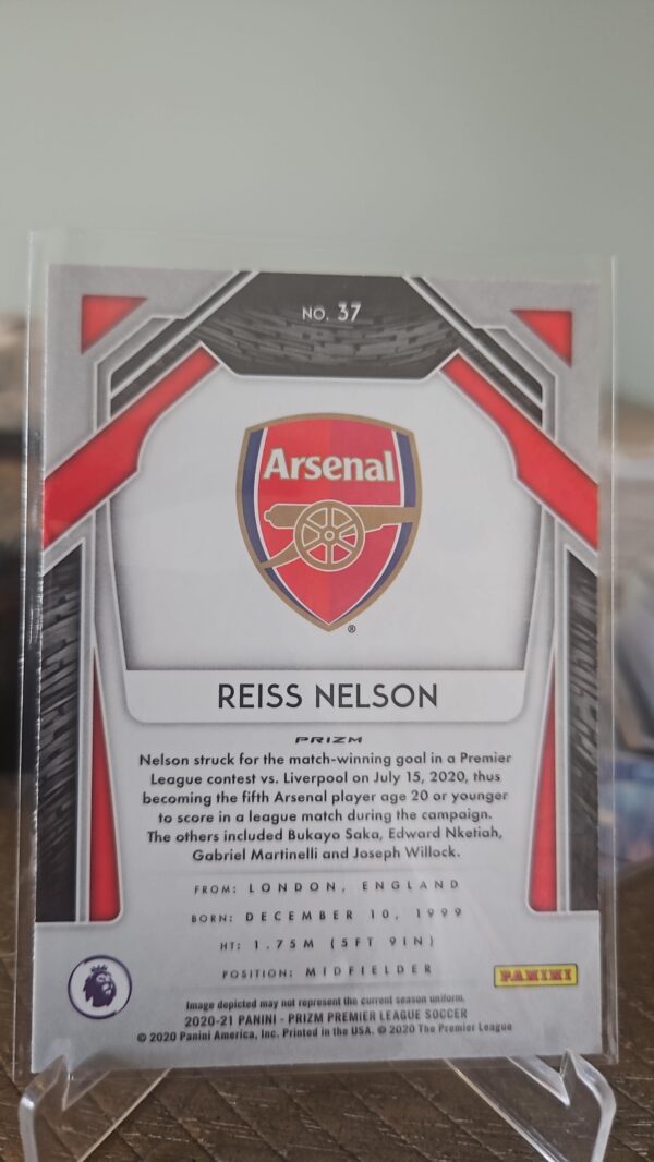 2020-21 Panini Prizm Premier League Retail Pink Ice Prizm Reiss Nelson #37 - Image 2