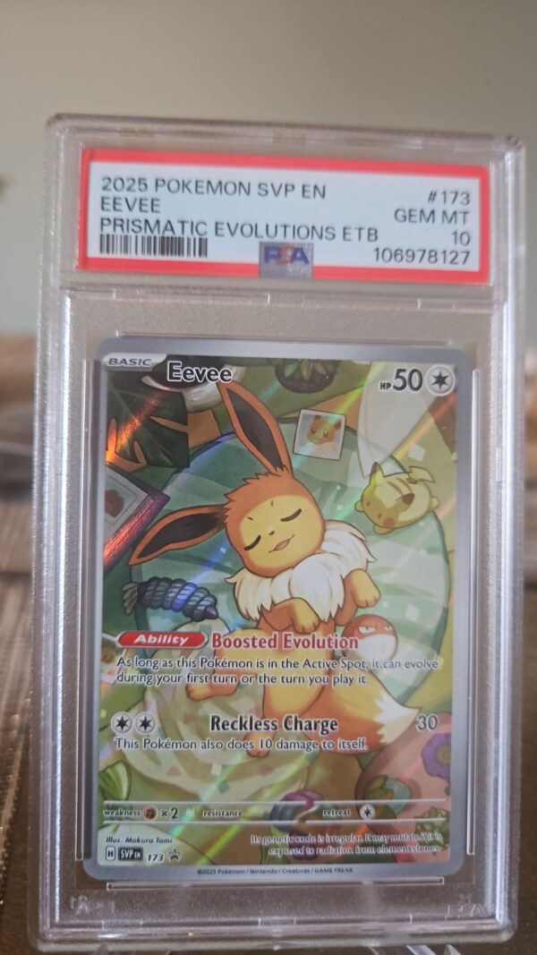 2025 POKEMON SVP EN-SV BLACK STAR PROMO #173 EEVEE PSA 10