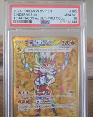 Cinderace ex SVP163 Gold Full Art Promo PSA 10 Pokémon Card