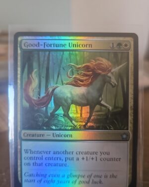NM Foil Good-Fortune Unicorn, MTG, Foundations, Magic the Gathering, 240