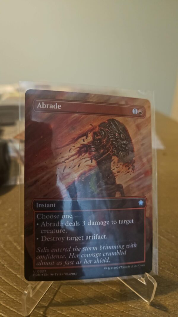 Abrade - FOIL BORDERLESS - Foundations FDN - 0327 - MAgic The Gathering
