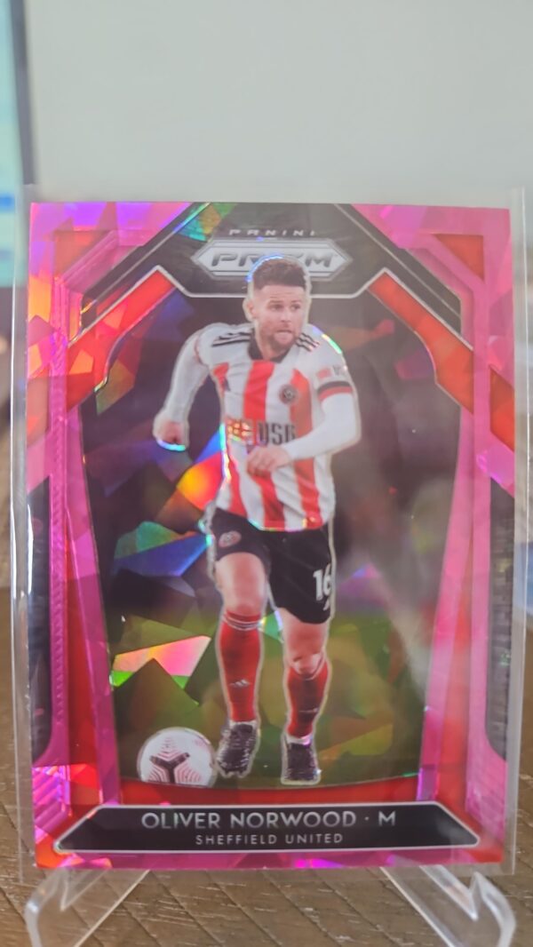 2020-21 Panini Prizm Premier League Retail Pink Ice Prizm Oliver Norwood #23