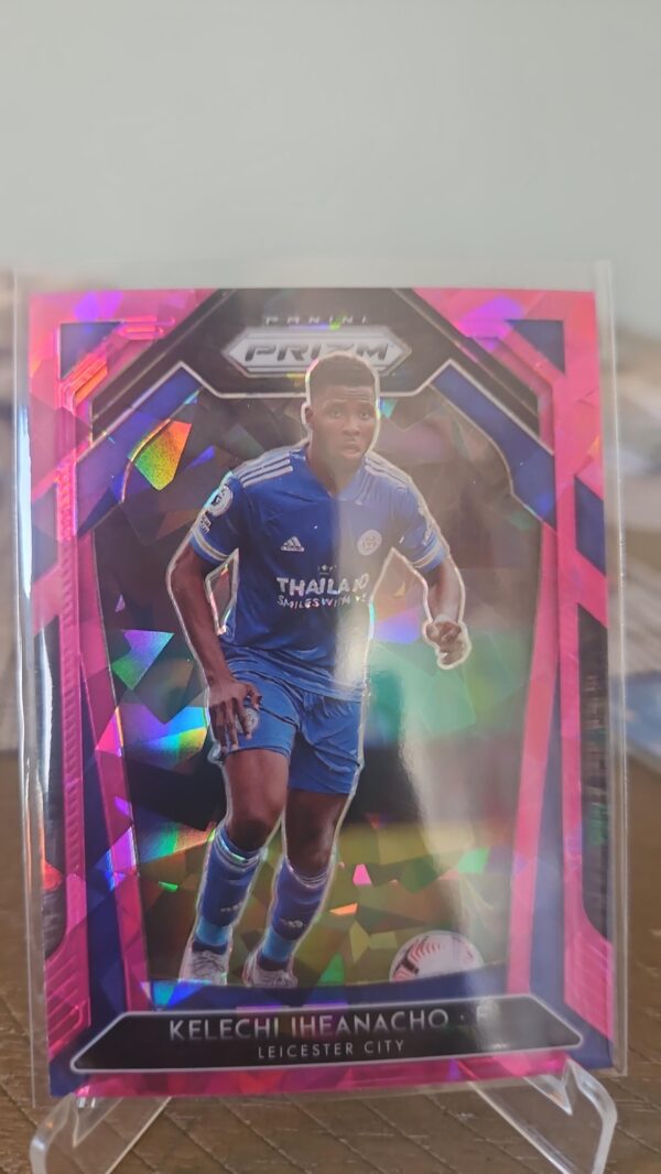 2020-21 Panini Prizm Premier League Retail Pink Ice Kelechi Iheanacho #135