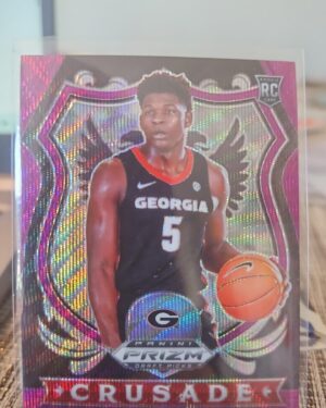 Anthony Edwards 2020 Panini Prizm Draft Picks Crusade Purple Wave Prizm #81