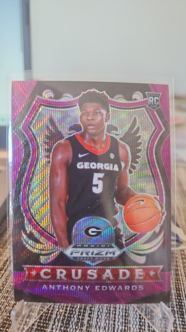 Anthony Edwards 2020 Panini Prizm Draft Picks Crusade Purple Wave Prizm #81