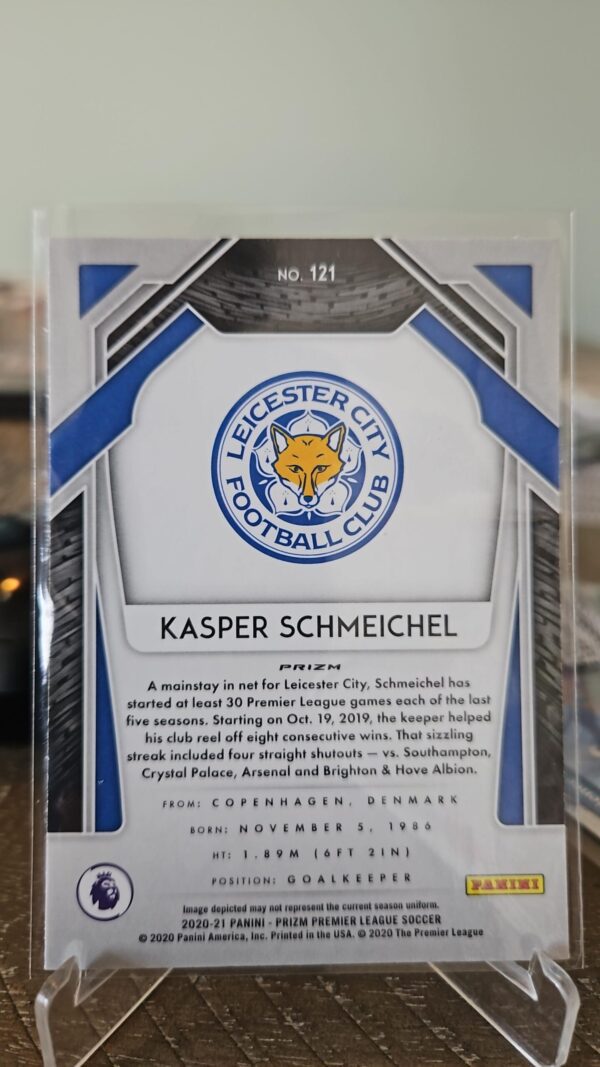 2020-21 Panini Prizm Premier League Retail Pink Ice Kasper Schmeichel #121 - Image 2