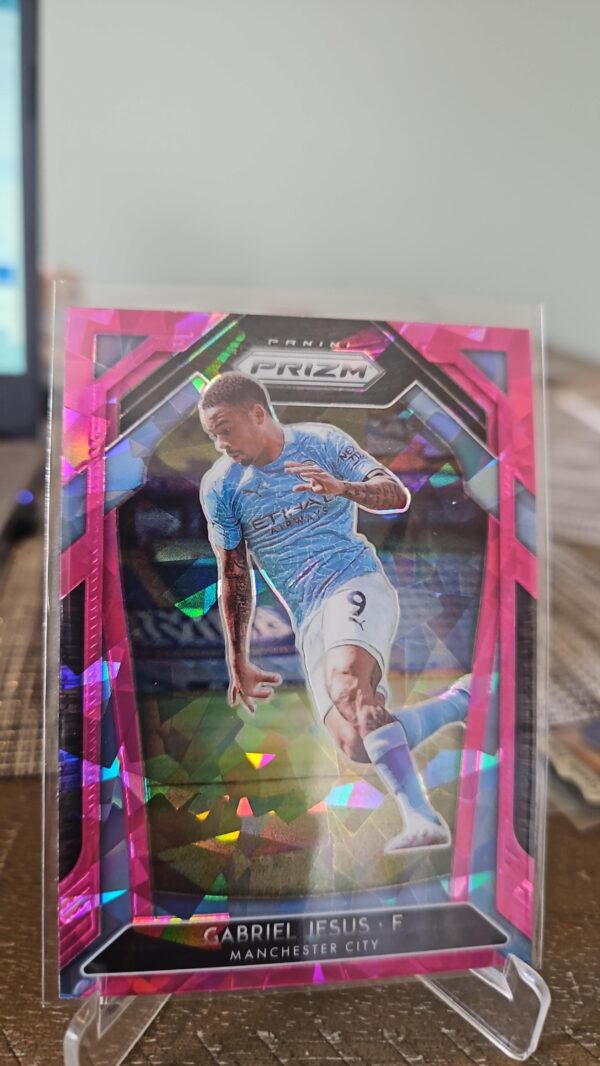 2020-21 Panini Prizm Premier League Retail Pink Ice Prizm Gabriel Jesus #105