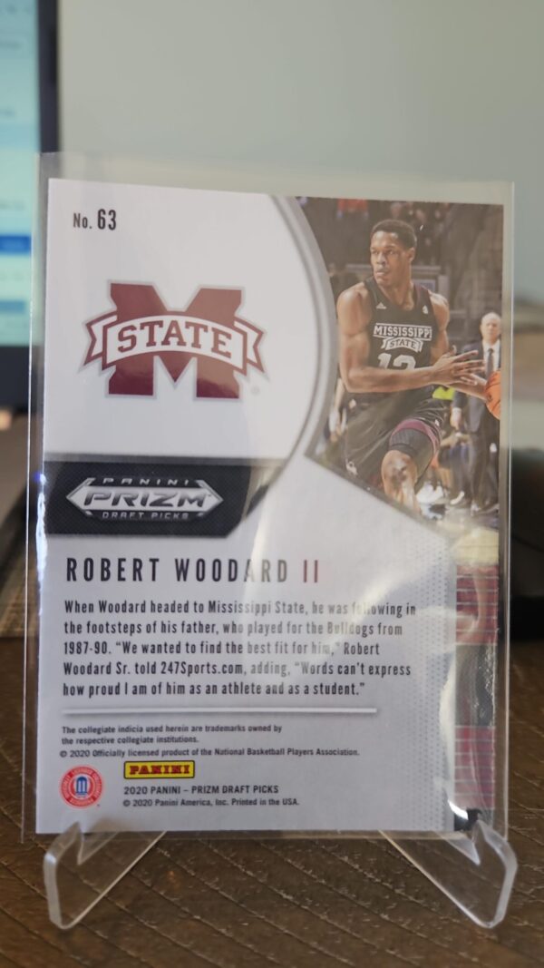 2020-21 Panini Prizm Draft Picks Robert Woodard II #63 Rookie RC - Image 2