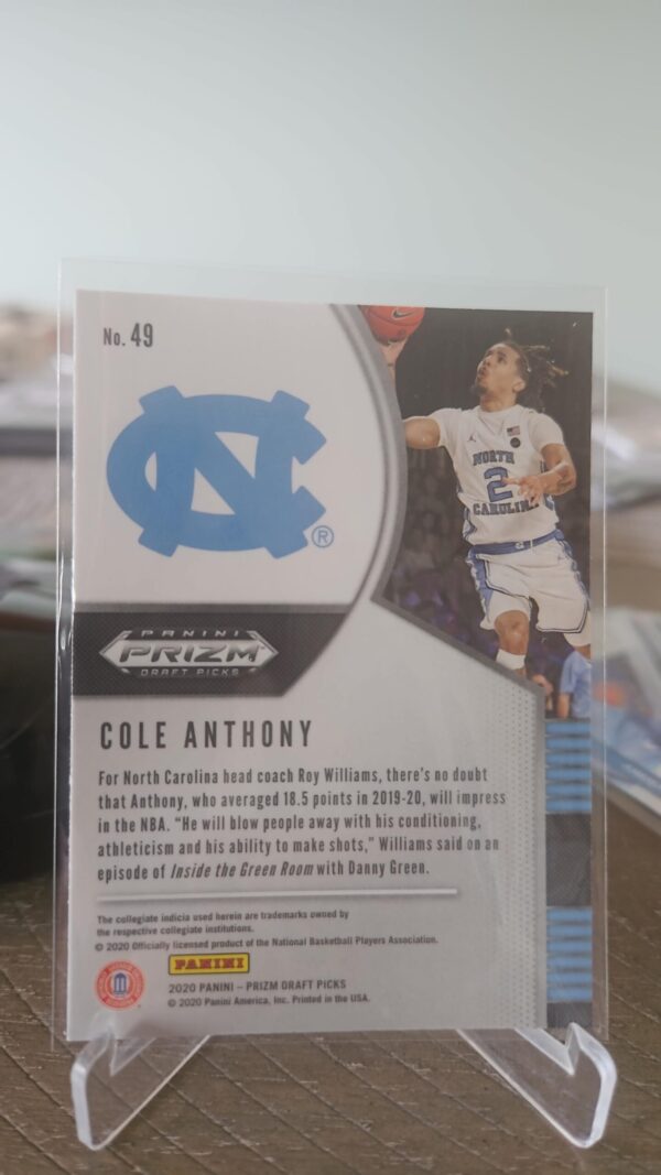 2020 Panini Prizm Draft Picks COLE ANTHONY Rookie Card #49 RC Magic UNC - Image 2