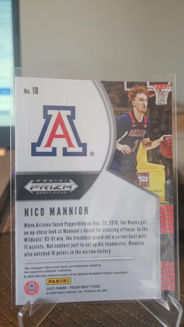 Nico Mannion #18 Rookie RC 2020-21 Panini Prizm Draft Picks - Image 2
